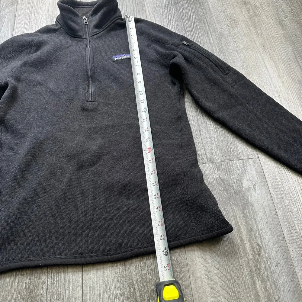 Patagonia Black Fleece 1/4 Zip Pullover Women's Medium Better Sweater - Picture 4 of 6